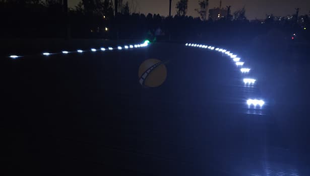 solar road studs enhance nighttime visibility on roads