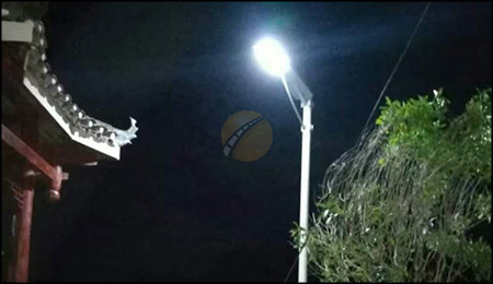  the application of solar street lights on rural roads